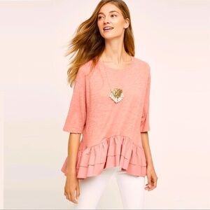 Anthropologie Akemi & Kin Cascade Ruffle Top